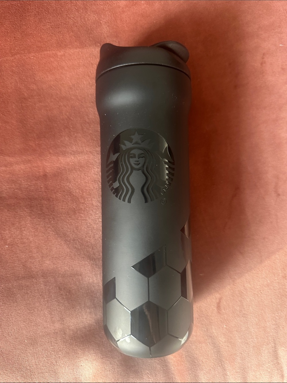 Limited!! FIFA 2026 - Starbucks Black Stainless Tumbler with Gloss Hex Accents
